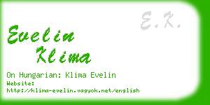 evelin klima business card